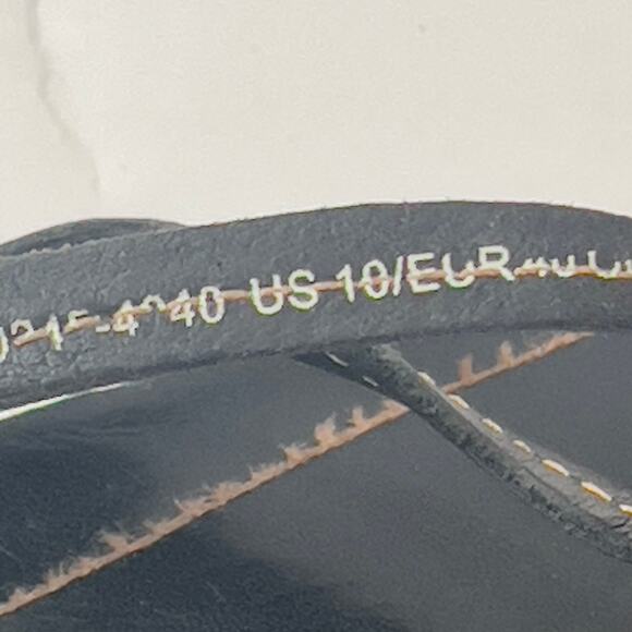 Olukai Black Leather Strappy Thong Sandals Women's 10 Beachy Summer Party - Picture 3 of 14